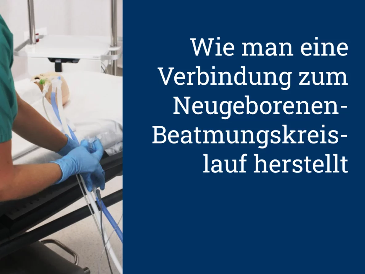 Wie man eine Verbindung zum Neugeborenen-Beatmungskreislauf herstellt