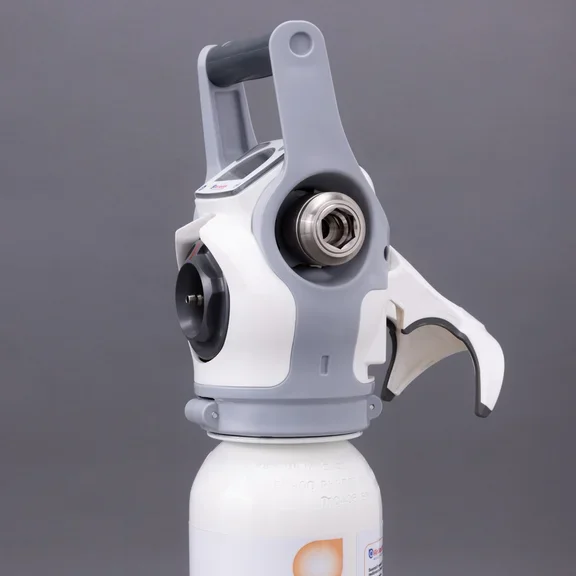 Oyan smart von Air Liquide in Deutschland. Die medizinische Sauerstoffflasche mit Bettaufhängung zum einfachen Transport.