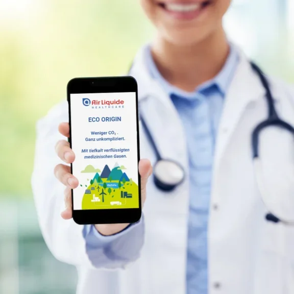 ECO ORIGIN CO2-reduzierten medizinischen flüssigen Sauerstoff und Stickstoff von Air Liquide Medical
